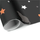 Halloween-Muster Geschenkpapier (Rolleneckpunkt)