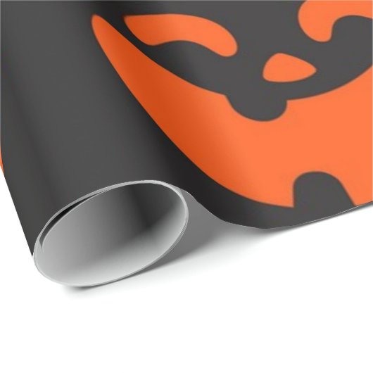 Halloween-Muster Geschenkpapier (Rolleneckpunkt)