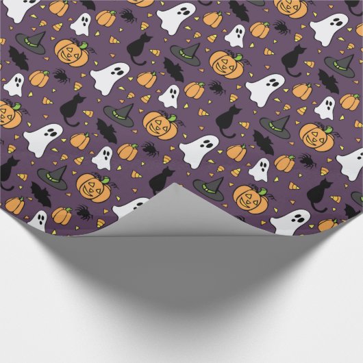 Halloween-Muster Geschenkpapier (Ecke)