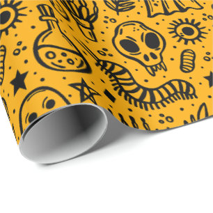 Halloween-Muster. Geschenkpapier