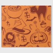 Halloween-Muster Geschenkpapier (Flach)