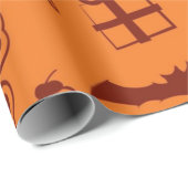 Halloween-Muster Geschenkpapier (Rolleneckpunkt)