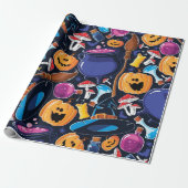 Halloween-Muster Geschenkpapier (Ungerollt)