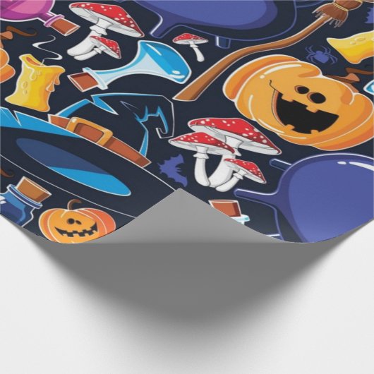 Halloween-Muster Geschenkpapier (Ecke)