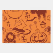 Halloween-Muster Geschenkpapier Set (Vorderseite 3)