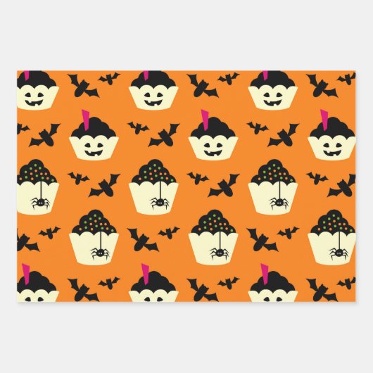 Halloween-Muster Geschenkpapier Set (Vorderseite 3)