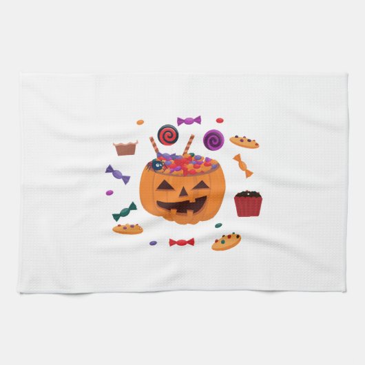 Halloween-Muster Geschirrtuch (Horizontal)