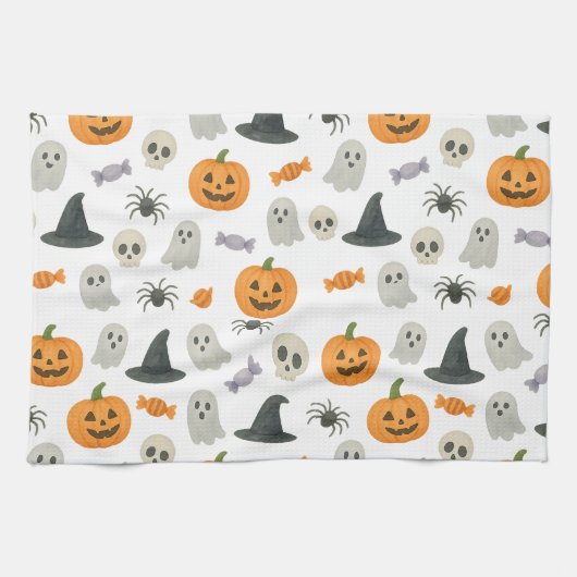 Halloween-Muster Geschirrtuch (Horizontal)