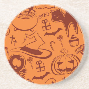 Halloween-Muster Getränkeuntersetzer