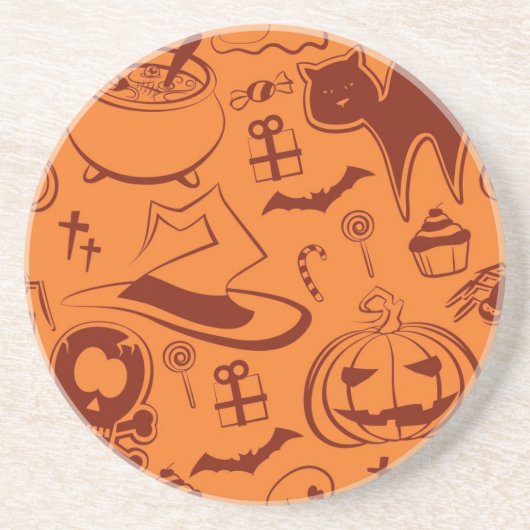 Halloween-Muster Getränkeuntersetzer (Vorne)