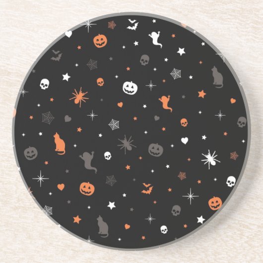 Halloween-Muster Getränkeuntersetzer (Vorne)