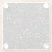 Halloween-Muster Glasuntersetzer (Rückseite)