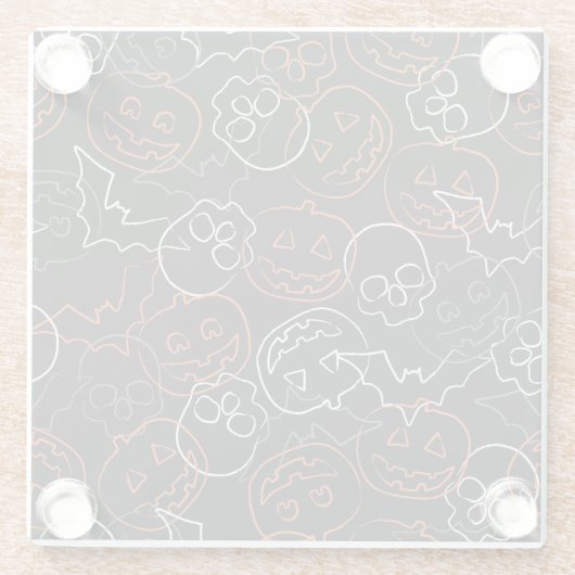 Halloween-Muster Glasuntersetzer (Rückseite)