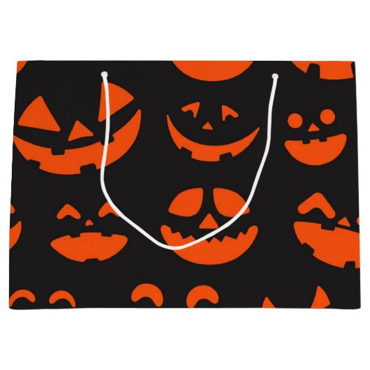 Halloween-Muster Große Geschenktüte (Vorderseite)