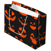 Halloween-Muster Große Geschenktüte (Vorderseite Schrägansicht)