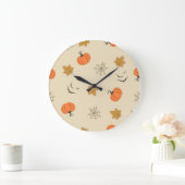 Halloween-Muster Große Wanduhr (Zuhause)