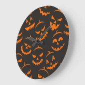 Halloween-Muster Große Wanduhr (Winkel)