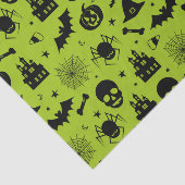 Halloween-Muster-Grün und Schwarzes Seidenpapier (Ausschnitt)