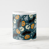Halloween-Muster Jumbo-Tasse (Vorderseite)