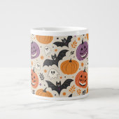 Halloween-Muster Jumbo-Tasse (Vorderseite)