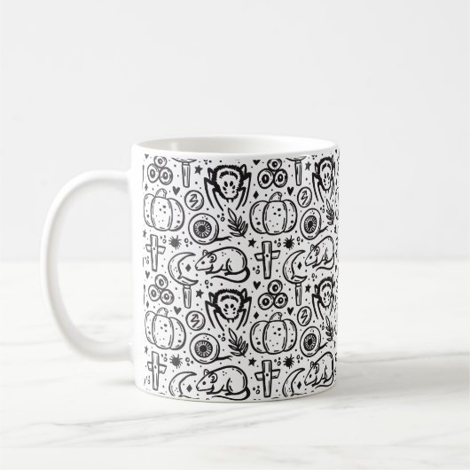 Halloween-Muster, Kaffeetasse (Links)