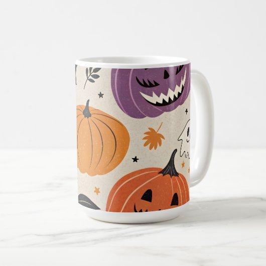 Halloween-Muster Kaffeetasse (VorderseiteRechts)