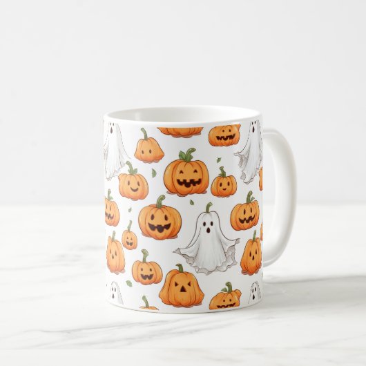 Halloween-Muster Kaffeetasse (VorderseiteRechts)