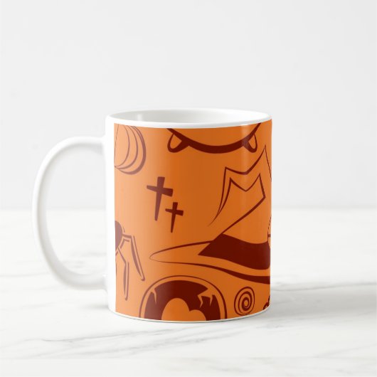 Halloween-Muster Kaffeetasse (Links)