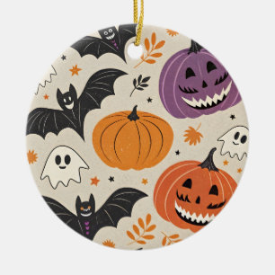 Halloween-Muster Keramik Ornament