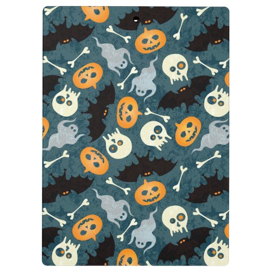Halloween-Muster Klemmbrett (Rückseite)
