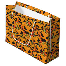 HALLOWEEN - Muster - Kürbisse 1 Große Geschenktüte