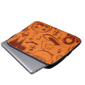 Halloween-Muster Laptopschutzhülle (Vorne Knopf)