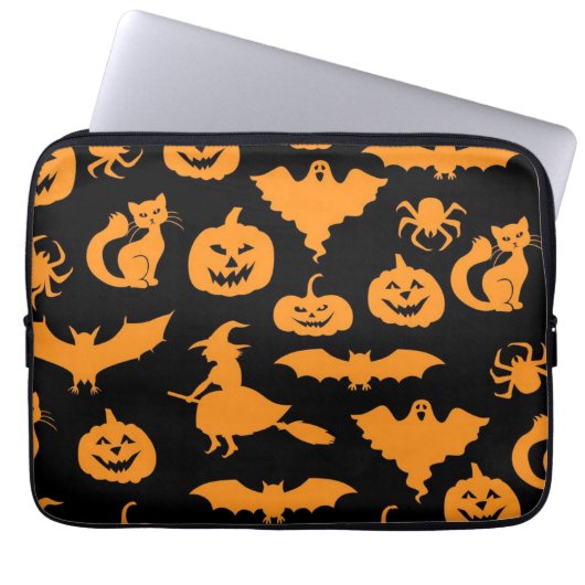 Halloween-Muster Laptopschutzhülle (Vorderseite)