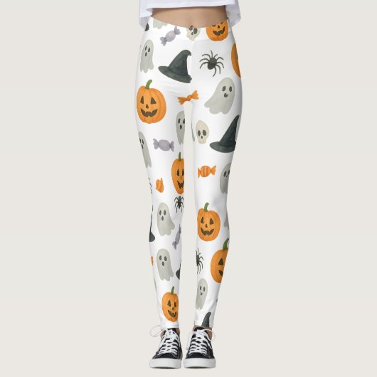 Halloween-Muster Leggings (Vorderseite)