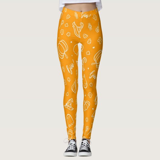 Halloween-Muster Leggings (Vorderseite)