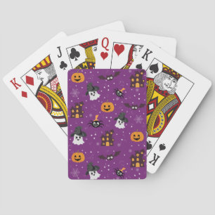 Halloween-Muster lila Spielkarten