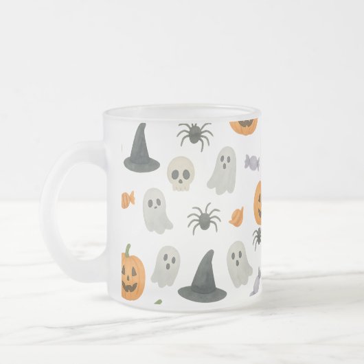 Halloween-Muster Mattglastasse (Links)