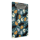 Halloween-Muster Mini Klemmbrett (Schrägansicht)