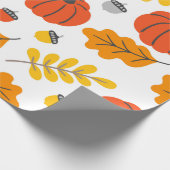Halloween-Muster mit Kürbis und Versagen Geschenkpapier (Ecke)