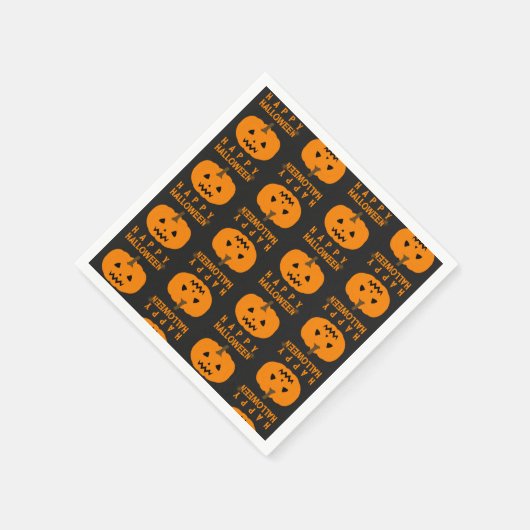 Halloween-Muster mit Kürbispapier Napkin Serviette (Ecke)