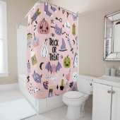 Halloween-Muster mit verschiedenen niedlichen Wage Duschvorhang (Beispiel)