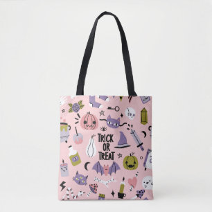 Halloween-Muster mit verschiedenen niedlichen Wage Tasche