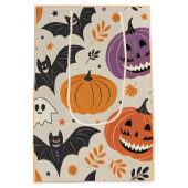 Halloween-Muster Mittlere Geschenktüte (Rückseite)