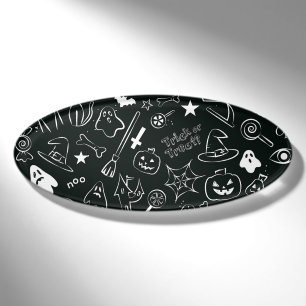 Halloween-Muster Namenschild