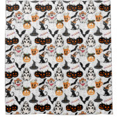 Halloween-Muster. Niedlich Duschvorhang (Vorderseite)