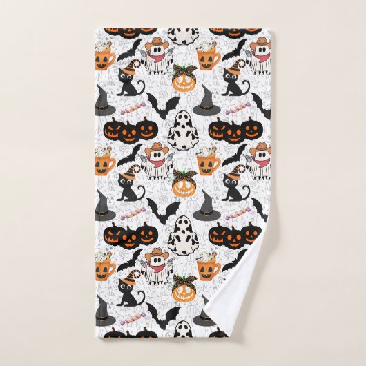 Halloween-Muster. Niedlich Handtuch (Handtuch)