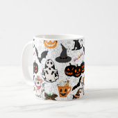 Halloween-Muster. Niedlich Kaffeetasse (Vorderseite Links)