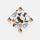 Halloween-Muster. Niedlich Serviette (Ecke)