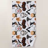 Halloween-Muster. Niedlich Strandtuch (Vorderseite)