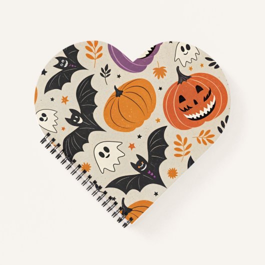 Halloween-Muster Notizblock (Vorderseite)